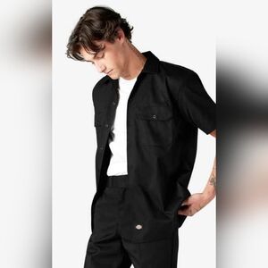 Dickies Black Casual Button Down Shirt
